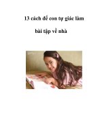 13 cách để con tự giác làm bài tập về nhà pdf