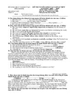 Đề Thi THPT Chuyên Anh