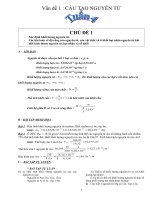 Bài giảng hoá học - Cấu tạo nguyên tử ppsx