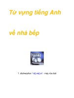Từ vựng tiếng Anh về nhà bếp pdf