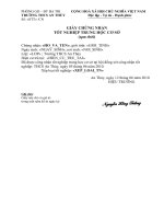 Mau Chứng nhận TN tạm thời