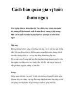 Cách bảo quản gia vị luôn thơm ngon ppt