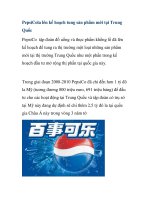 PepsiCola lên kế hoạch tung sản phẩm mới tại Trung Quốc ppt