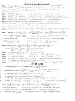 các chuyên đề cần thiết ôn thi đại học môn Toán