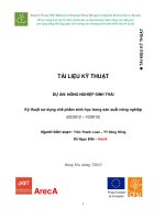 Kỹ thuật sử dụng chế phẩm sinh học trong sản xuất nông nghiệp