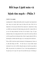 Rối loạn Lipid máu và bệnh tim mạch – Phần 3 ppsx