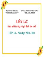 LỚP 3-6 NH: 2010-2011