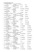 De thi trac nghiem lop 8 nang cao