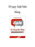 10 quy luật bán hàng pdf