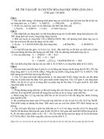 Đề chuyên hóa SPHN 2010-2011