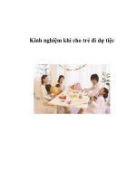 Kinh nghiệm khi cho trẻ đi dự tiệc pdf