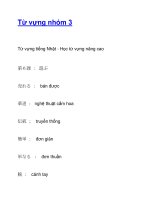 Từ vựng nhóm 3 pps