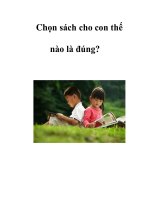 Chọn sách cho con thế nào là đúng? docx