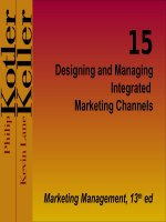 Designing and Managing Integrated Marketing Channels pps