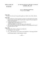Đề thi giáo viên dạy giỏi môn hóa - huyện Phù Mỹ (1996-1997)