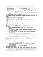 Đề & ĐA thi thử vào 10 lần 2 năm 2010