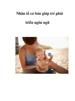 Nhân tố cơ bản giúp trẻ phát triển ngôn ngữ doc