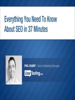 Everything you need to know about SEO in 37 minutes