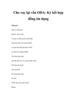 Cho vay lại vốn ODA: Ký kết hợp đồng tín dụng pot