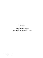 CHƯƠNG 2 - MÔ TẢ TOÁN HỌC HỆ T H6O1NG ĐIỀU KHIỂN LIÊN TỤC pptx