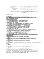 MẢ ĐỀ THI 384 TIẾNG ANH TỐT NGHIỆP THPT 2010