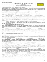 Đề thi thử ĐH - Trường Hà Trung Thanh hoá
