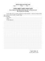 Tổng hợp ý kiến