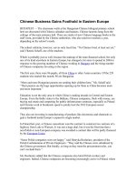 Chinese Business Gains Foothold in Eastern Europe pps