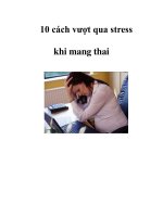 10 cách vượt qua stress khi mang thai pot