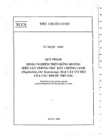 Quy phạm khảo nghiệm trên đồng ruộng hiệu lực phòng trừ rầy chổng cánh hại cây có múi của các thuốc trừ sâu