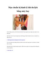 Mẹo chuẩn bị hành lý khi du lịch bằng máy bay ppt