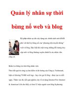 Quản lý nhân sự thời bùng nổ web và blog pot