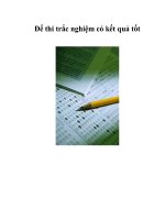 Để thi trắc nghiệm có kết quả tốt pot