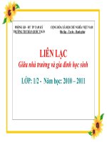 LỚP 1-2 NH: 2010-2011