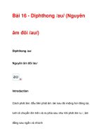 Bài 16 - Diphthong /aʊ/ potx