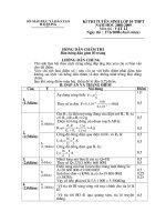 Tham khảo đáp án Vật lí 08-09