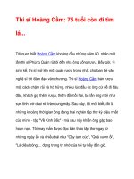 Thi sĩ Hoàng Cầm: 75 tuổi còn đi tìm lá... docx