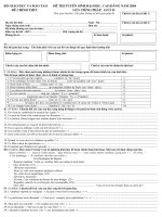 ĐỀ CHÍNH THỨC MÔN PHÁP VĂN KHỐI D NĂM 2004 pptx