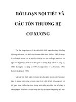 RỐI LOẠN NỘI TIẾT VÀ CÁC TỔN THƯƠNG HỆ CƠ XƯƠNG ppt