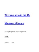 Từ vựng sơ cấp bài 16- Minnano Nihongo pot