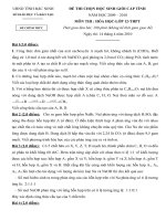 ĐỀ THI CHỌN HỌC SINH GIỎI CẤP TỈNH  NĂM HỌC 2009 – 2010 MÔN THI : HÓA HỌC-LỚP 12-THPT