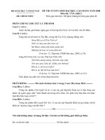 ĐỀ CHÍNH THỨC MÔN VĂN KHỐI C NĂM 2008 docx