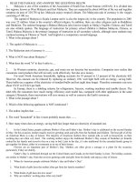 Reading comprehension (very hot)