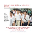 2009_Gợi ý giải đề - TOÁN (120ph)_tuyển s lớp 10_ HÀ NỘI