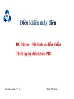 Điều khiển máy điện DC Motor – DC Motor – Mô hình và điều khiển Thiết lập bộ điều khiển PID pot