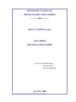 Nông Nghiệp - Khí Tượng Nông Nghiệp phần 1 ppsx
