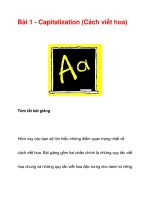 Bài 1 - Capitalization (Cách viết hoa) doc
