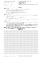 KT hóa 10 lần 1 (09-10) trường THPT Phạm Văn Đồng