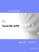 Thao tác CSDL với PHP pdf