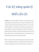 Các kỹ năng quản lý thiết yếu (2) pps